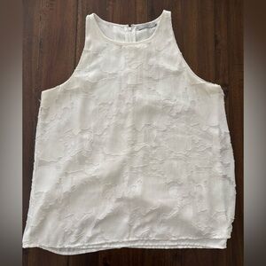 Dalia White Floral Textured Blouse #work #office #feminine